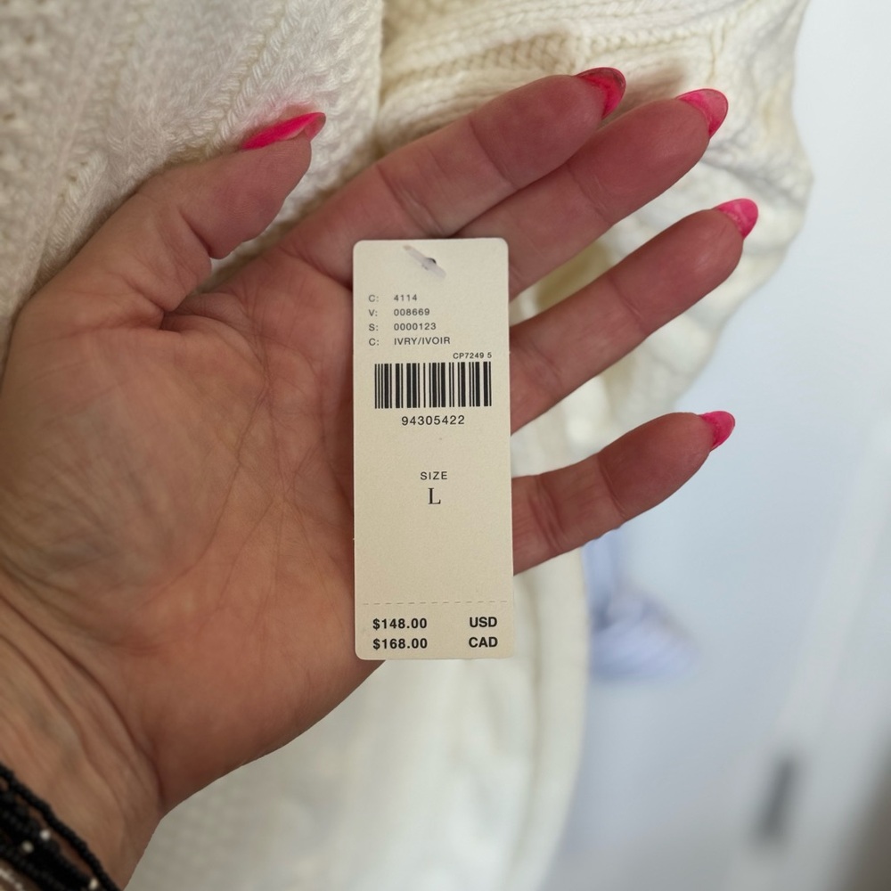 Anthropologie Maeve Collegiate V Neck Twofer Sweater NWT Size L - Picture 7 of 15